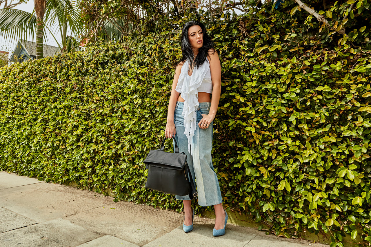 Fold N Go Leather Bag
