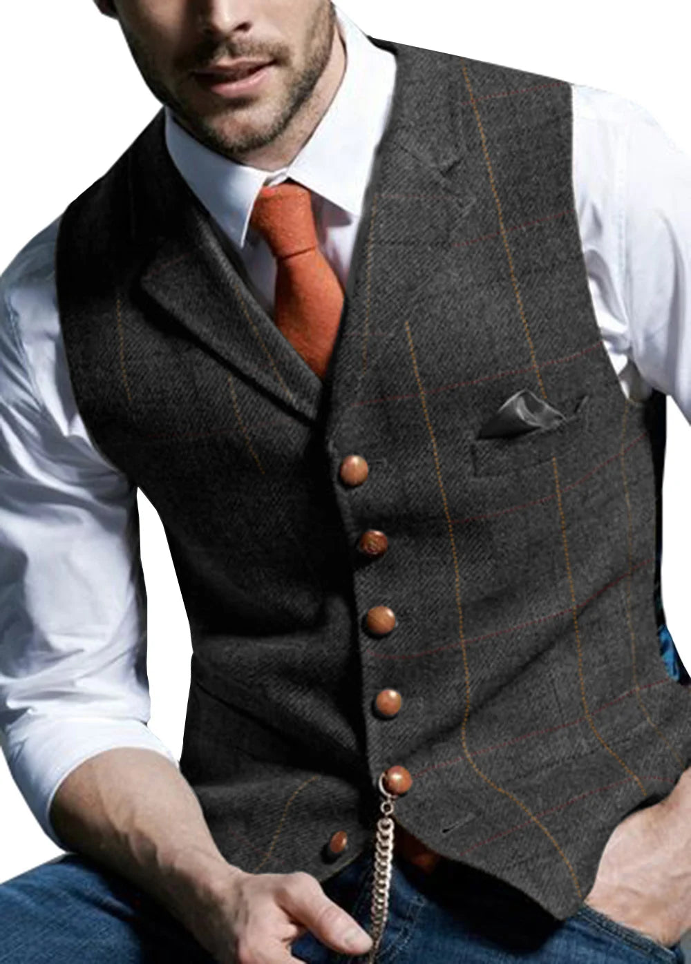 Men's Tweed Vest