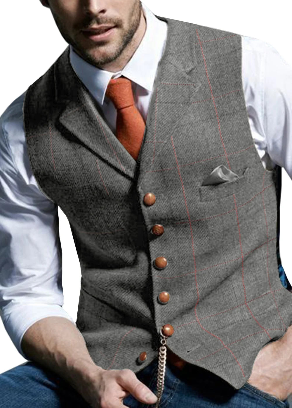 Men's Tweed Vest