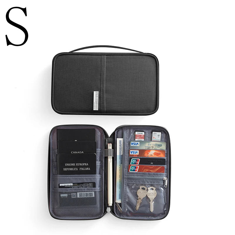 Travel Passport Holder Waterproof Multi-Pocket Wallet