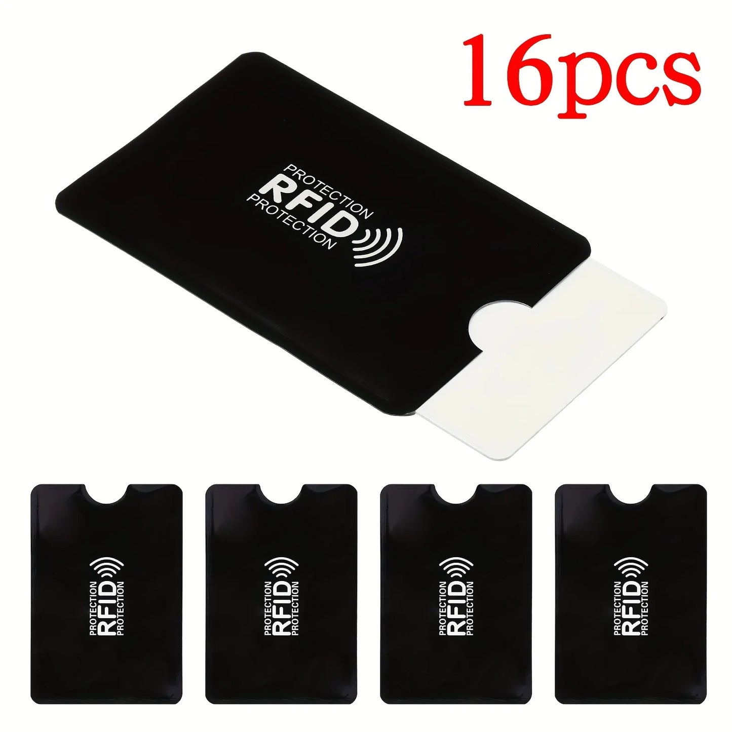 16 Piece RFID Protection Card Sleeves