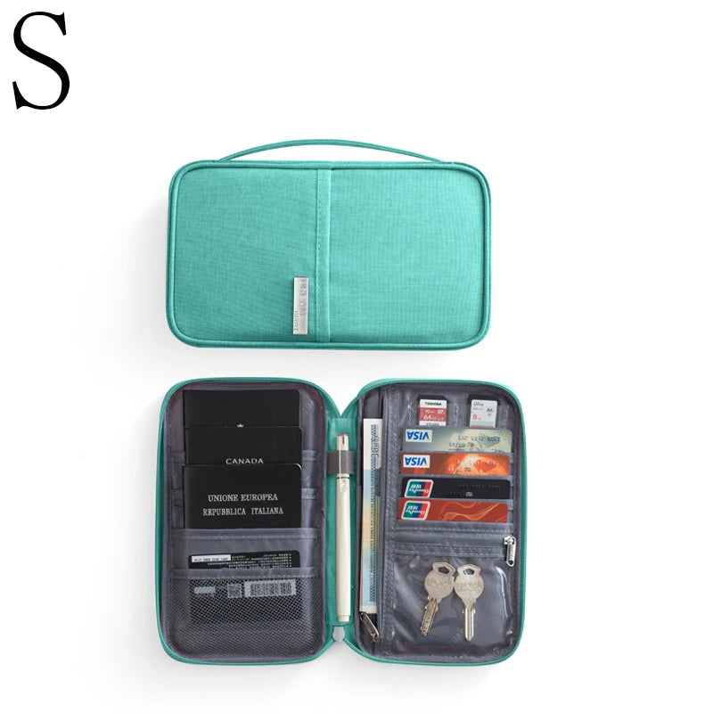 Travel Passport Holder Waterproof Multi-Pocket Wallet