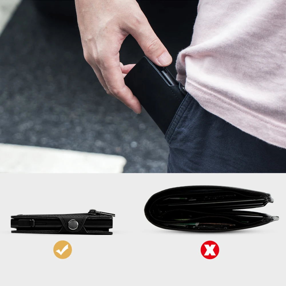 Slim Minimalist RFID Blocking Card Holder Wallet