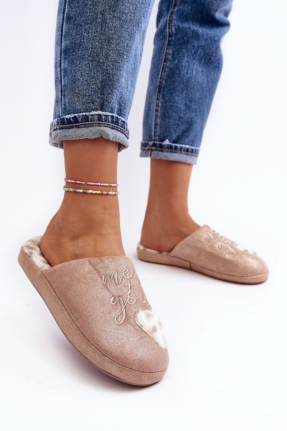 Me and You Heart Slippers
