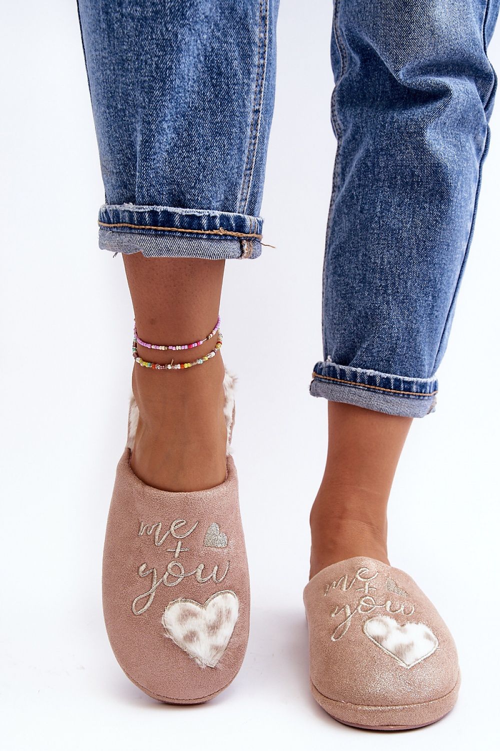 Me and You Heart Slippers