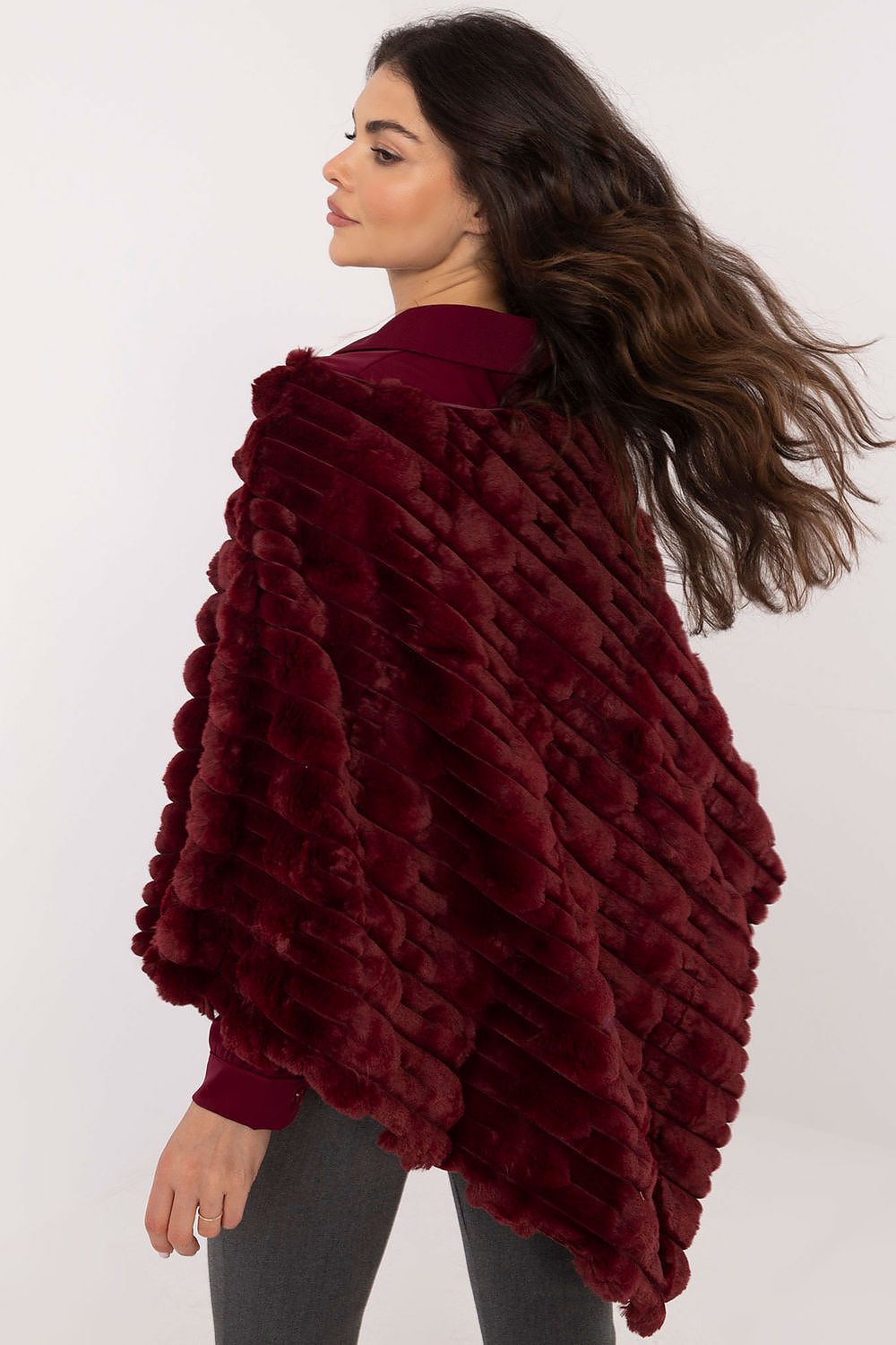 Textured Loose Fit Poncho