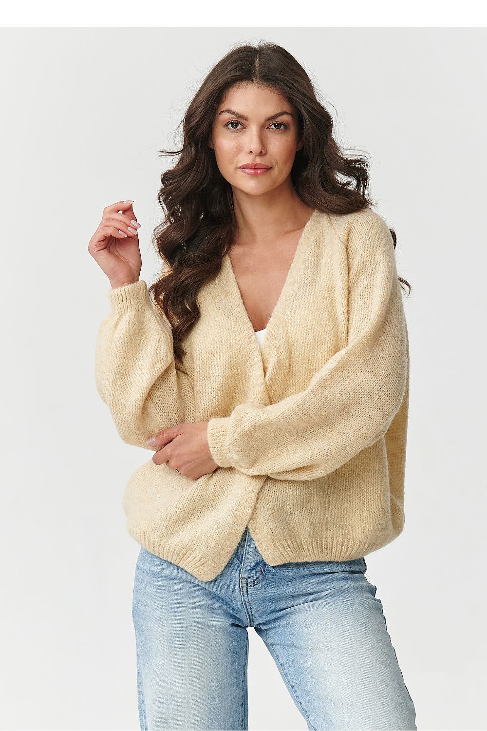 Cardigan model 217372 Makadamia