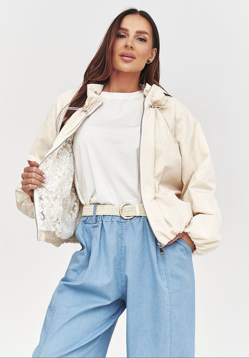 Jacket model 228274 Makadamia