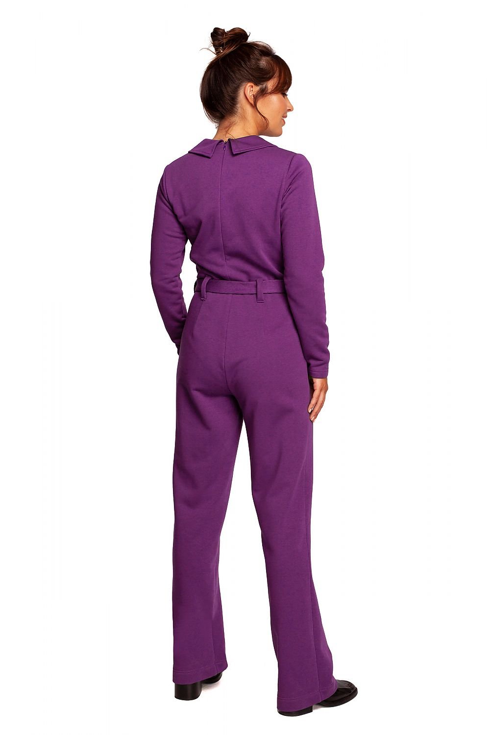 Collared V-Neckline Comfortable Chic Jumpsuit