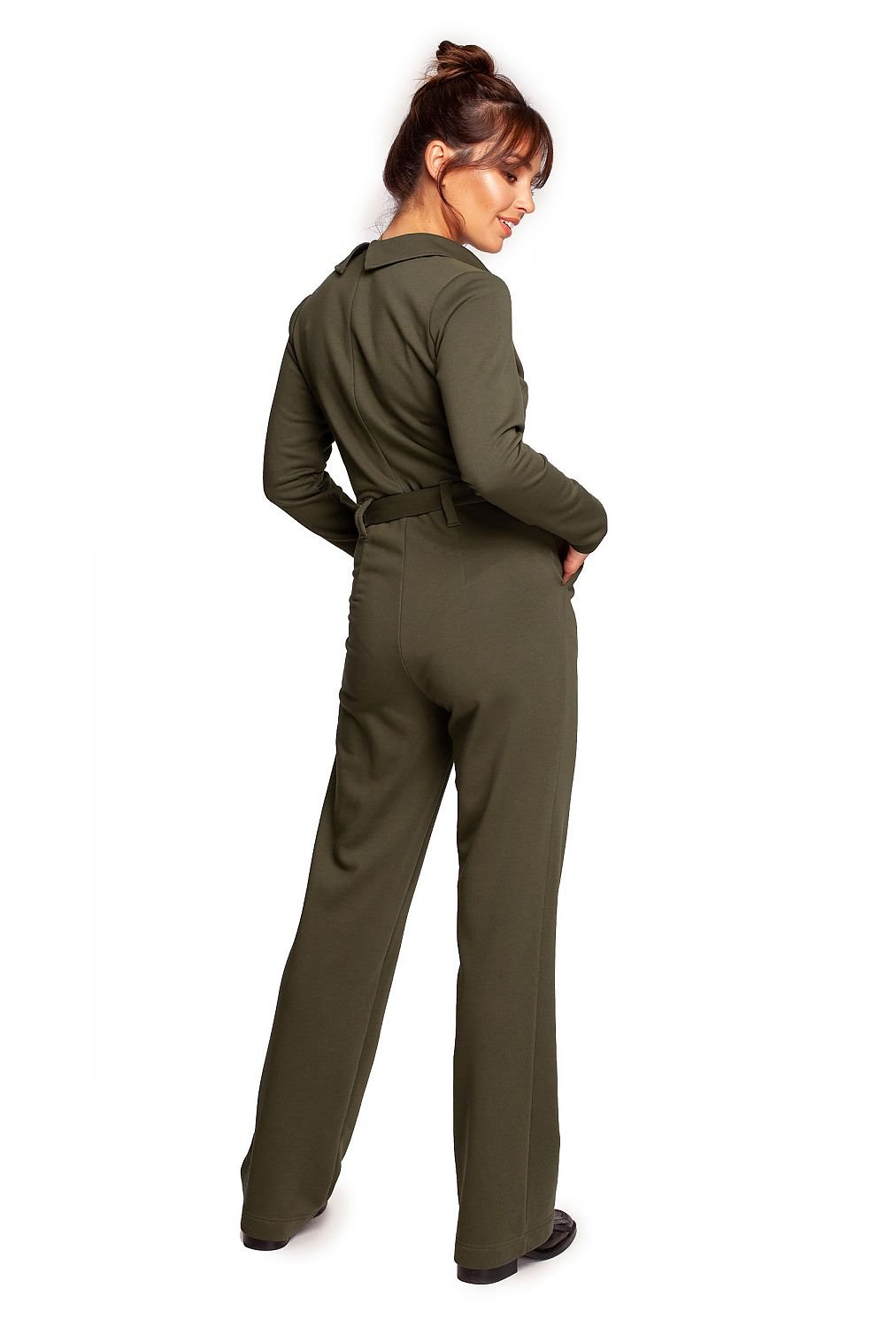 Collared V-Neckline Comfortable Chic Jumpsuit