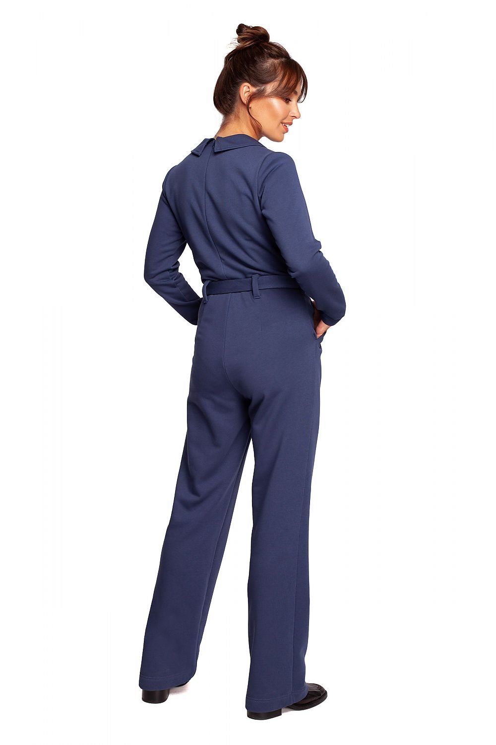 Collared V-Neckline Comfortable Chic Jumpsuit