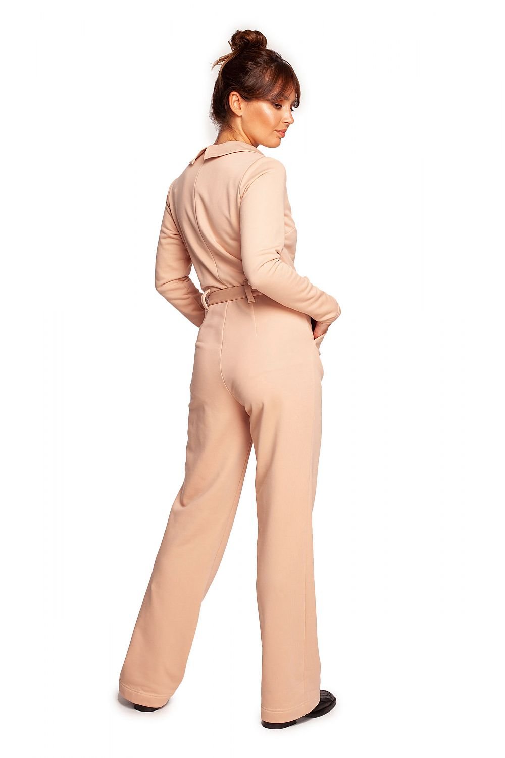 Collared V-Neckline Comfortable Chic Jumpsuit