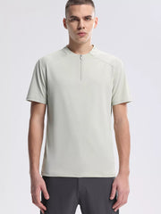Men's Quarter Zip Short Sleeve T-Shirt