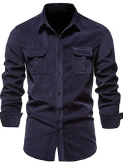 Men's Full Size Button Down Collared Neck Shirt Plus Size