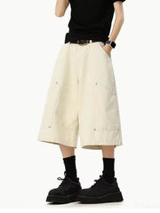 Men's Wide Leg Cropped Shorts
