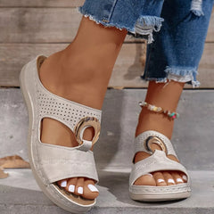 Cutout Open Toe Sandals