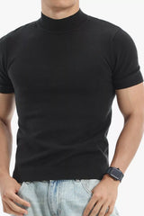 Men's Slim Fit Short Sleeve Sweater