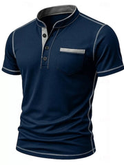 Men's Contrast Trim Short Sleeve Top