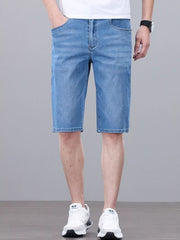 Men's Relaxed Fit Cotton Blend Denim Shorts