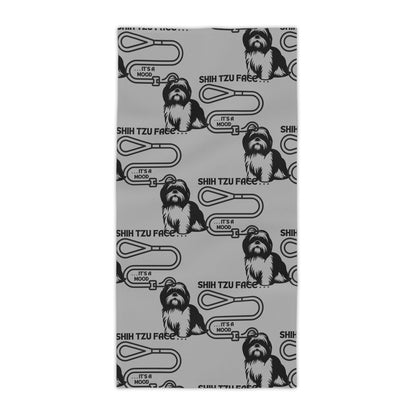 Shih Tzu Face - It's A Mood Beach Towel