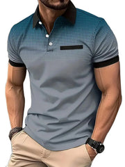 Men's Button Detail Short Sleeve Polo