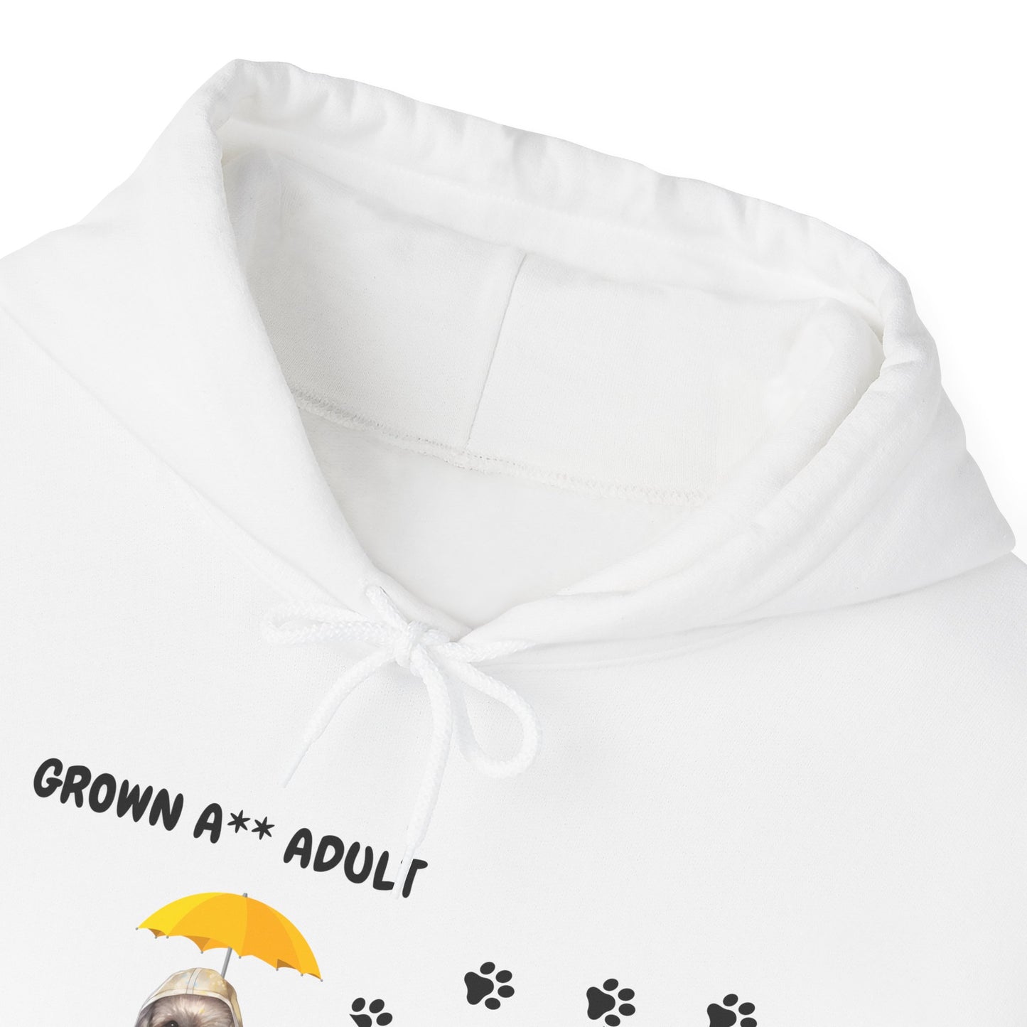 Grown A** Adult Shih Tzu Boss Hooded Sweatshirt - Printed on Front