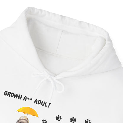 Grown A** Adult Shih Tzu Boss Hooded Sweatshirt - Printed on Front