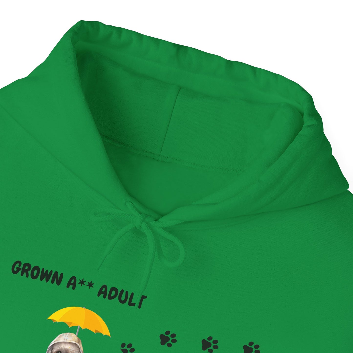 Grown A** Adult Shih Tzu Boss Hooded Sweatshirt - Printed on Front