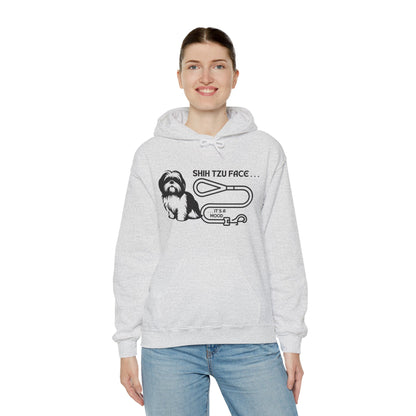 Shih Tzu Face - It's a Mood Unisex Hoodie, Printed on the Front