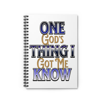 Ruled Line Spiral Notebook - God's Got Me Design