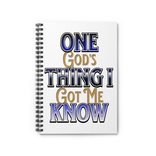 Ruled Line Spiral Notebook - God's Got Me Design