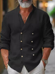 Men's Casual Double-Breasted Shirt