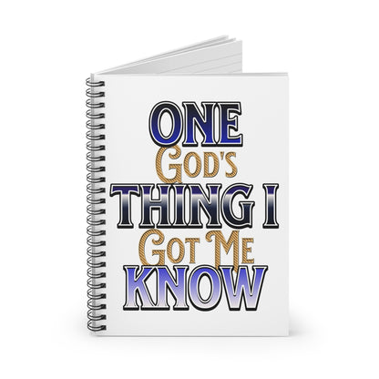 Ruled Line Spiral Notebook - God's Got Me Design