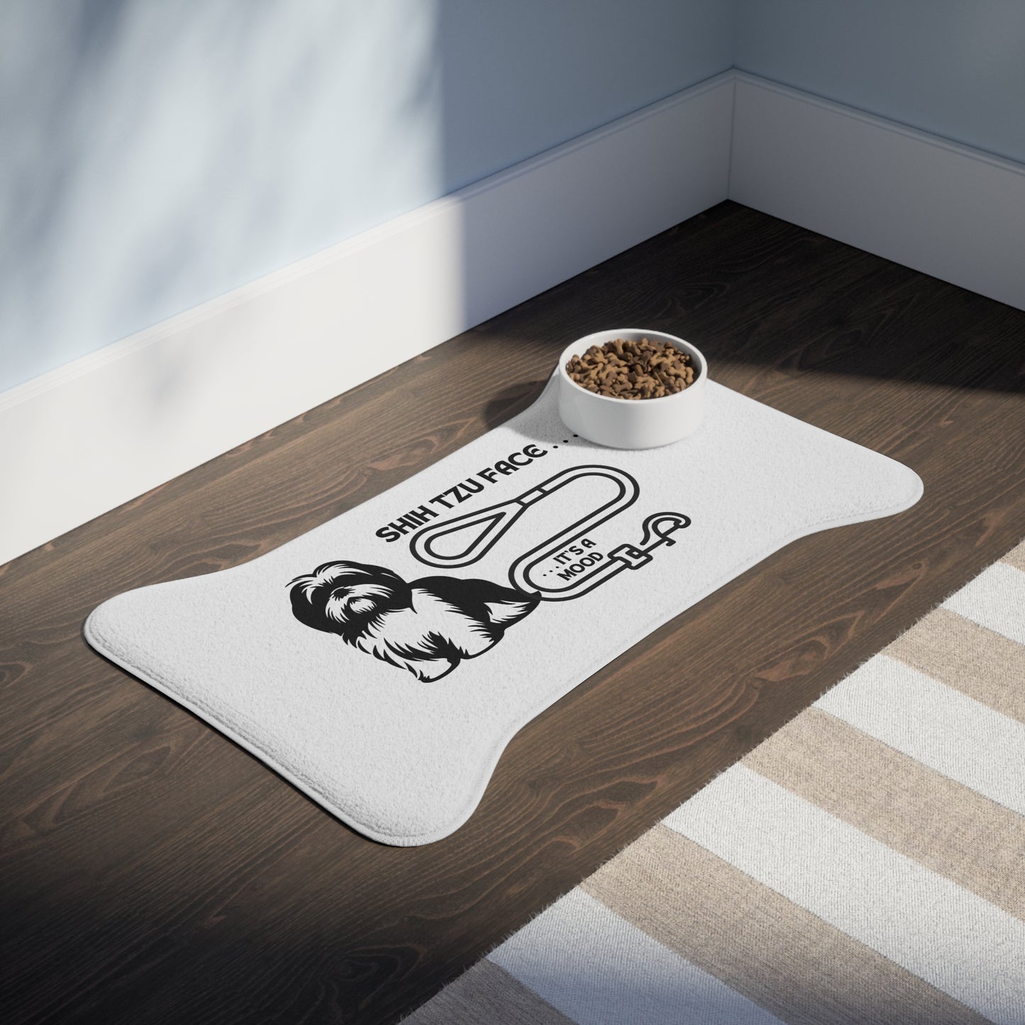 Shih Tzu Face - It's a Mood Pet Feeding Mat