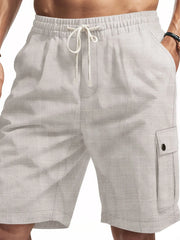 Men's Linen Blend Drawstring Shorts