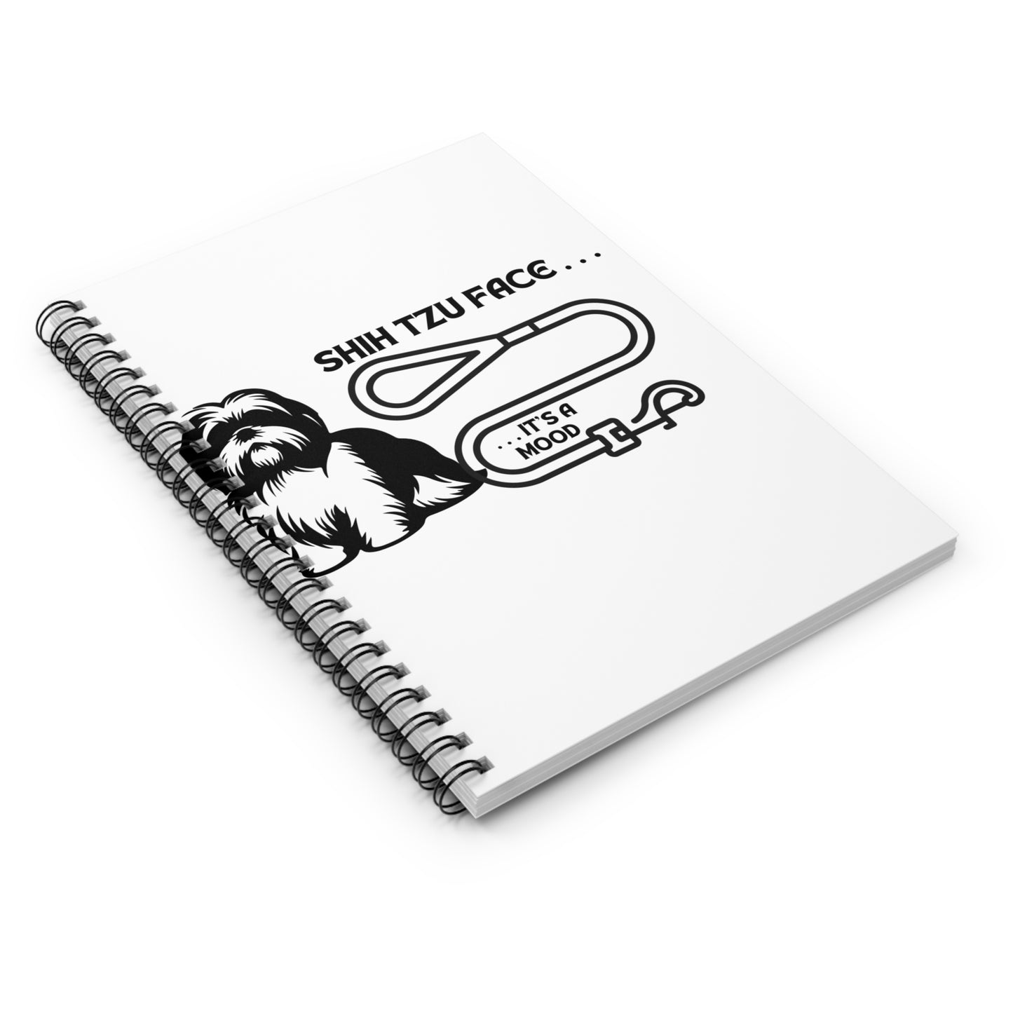 Shih Tzu Face - It's A Mood Spiral Notebook