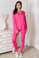 Soft Rayon Top and Pants Lounge Set