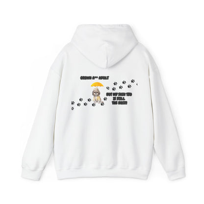 Grown A** Adult Shih Tzu Boss Hooded Sweatshirt - Printed on Back