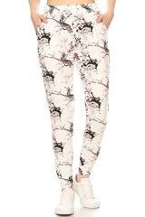 Buttery Soft Drawstring Printed Joggers