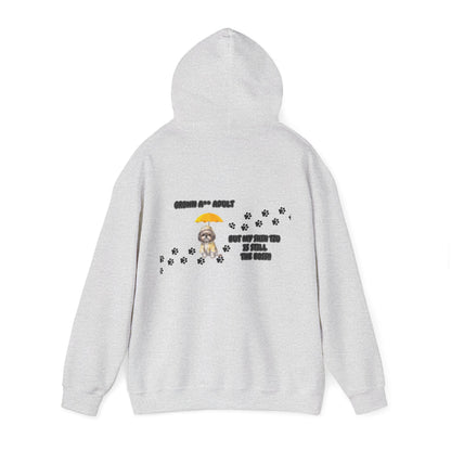 Grown A** Adult Shih Tzu Boss Hooded Sweatshirt - Printed on Back