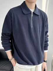 Men's Corduroy Half-Zip Polo