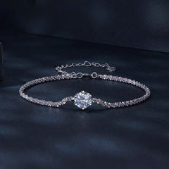 925 Sterling Silver Zircon Bracelet