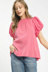 Textured Gauze Boho Top