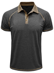Men's Contrast Collar Polo Shirt