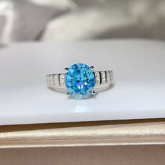 3 Carat Moissanite Oval 925 Sterling Silver Ring