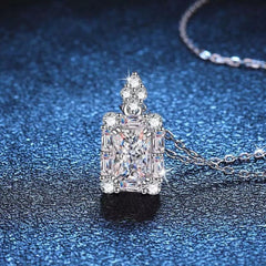 1 Carat 925 Sterling Silver Moissanite Pendant Necklace