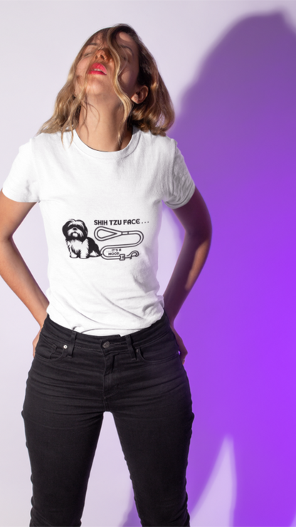 Shih Tzu Face - It's a Mood Unisex T-Shirt, Dog Lover Tee, Funny Animal Shirt, Pet Owner Gift, Softstyle Graphic Tee