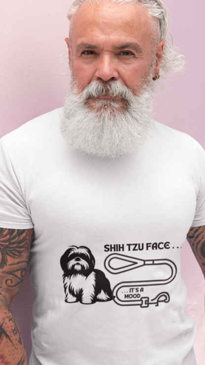 Shih Tzu Face - It's a Mood Unisex T-Shirt, Dog Lover Tee, Funny Animal Shirt, Pet Owner Gift, Softstyle Graphic Tee