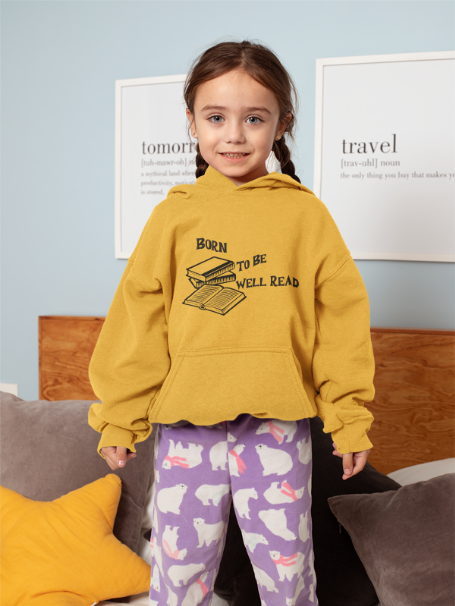 Born To Be Well Read - Youth Heavy Blend Hooded Sweatshirt