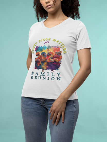 Family Reunion Unisex V-Neck Tee - Every Piece Matters